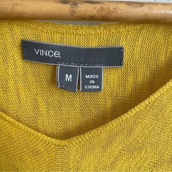 VINCE | long sleeve, V neck top, size medium 100% cotton - Picture 7 of 12
